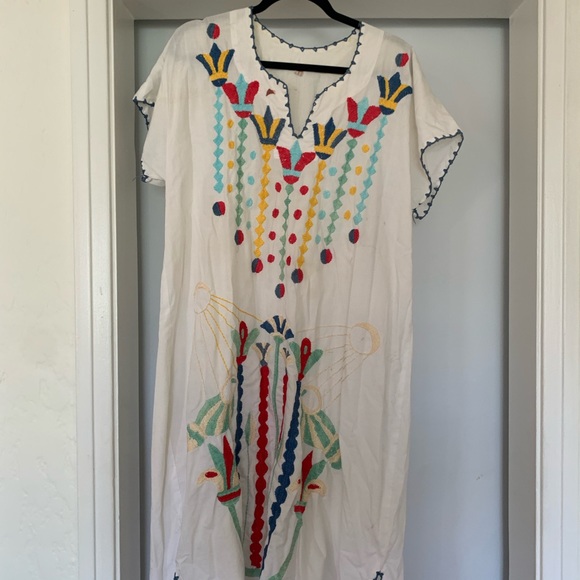 Vintage Poplin Embroidered Dress - Picture 5 of 7